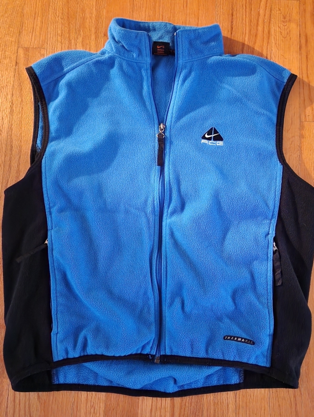 Nike ACG Mens XL Blue and Black Fleece Vest Vintage S7 FET Taiwan